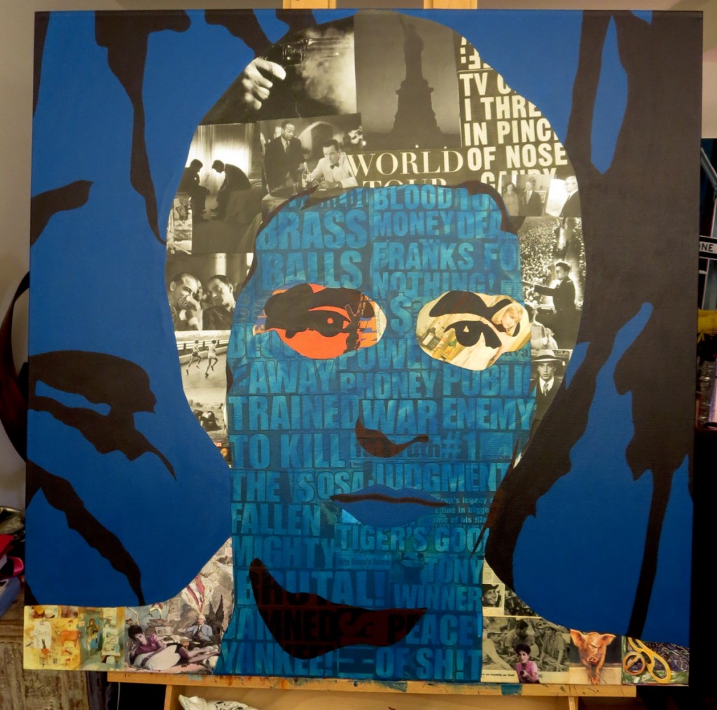 Tony Montana Al Pacino Scarface Painting Process by Borbay