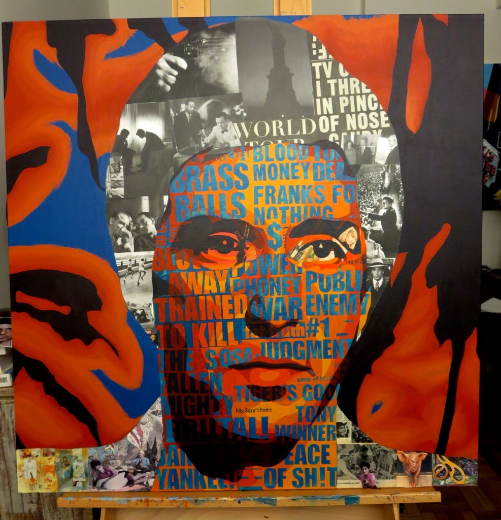 Tony Montana Al Pacino Scarface Painting Process by Borbay