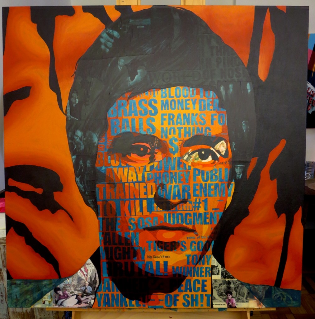 Tony Montana Al Pacino Scarface Painting Process by Borbay