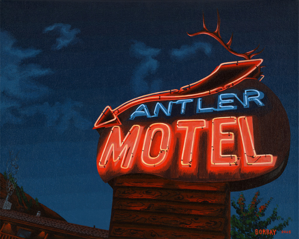 Antler Motel Painting by Borbay