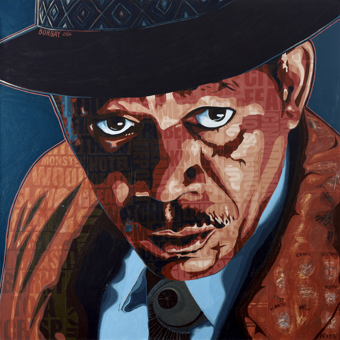 Morgan Freeman as Detective Somerset Painting by Borbay