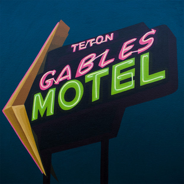 Teton Gables Motel Sign Painting by Borbay