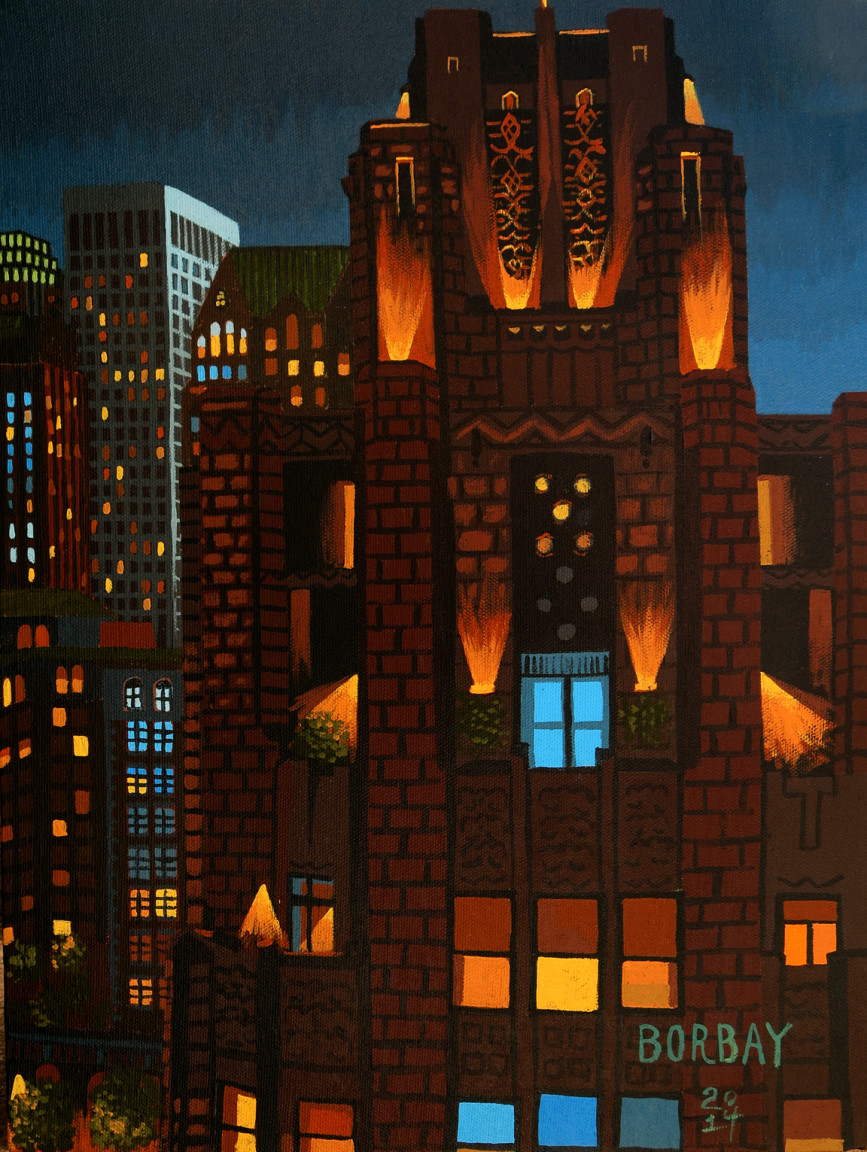 Title Guarantee Building Painting by Borbay