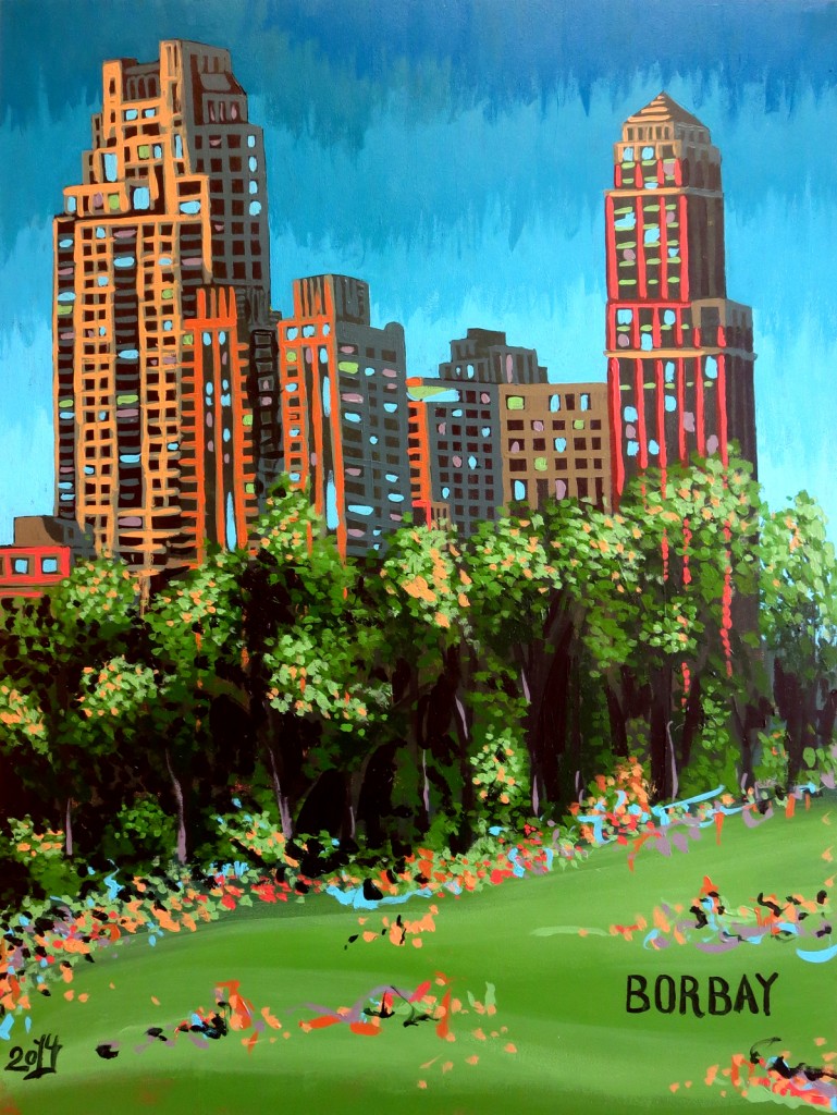 Central Park Sheep Meadow Painting by Borbay