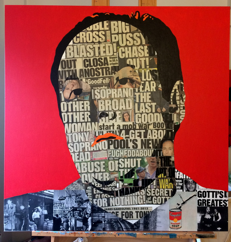 Tony Soprano James Gandolfini Painting Process by Borbay - BORBAY Tony Soprano James Gandolfini Painting Process by Borbay