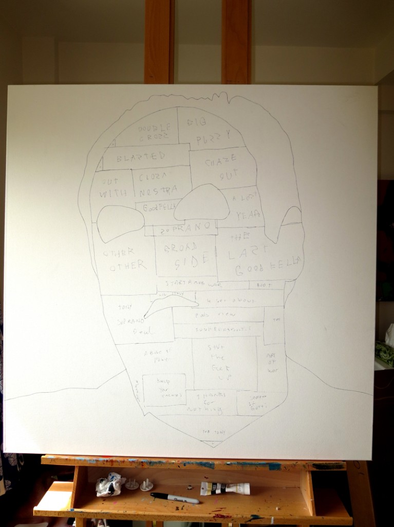 Tony Soprano James Gandolfini Painting Process by Borbay - BORBAY Tony Soprano James Gandolfini Painting Process by Borbay