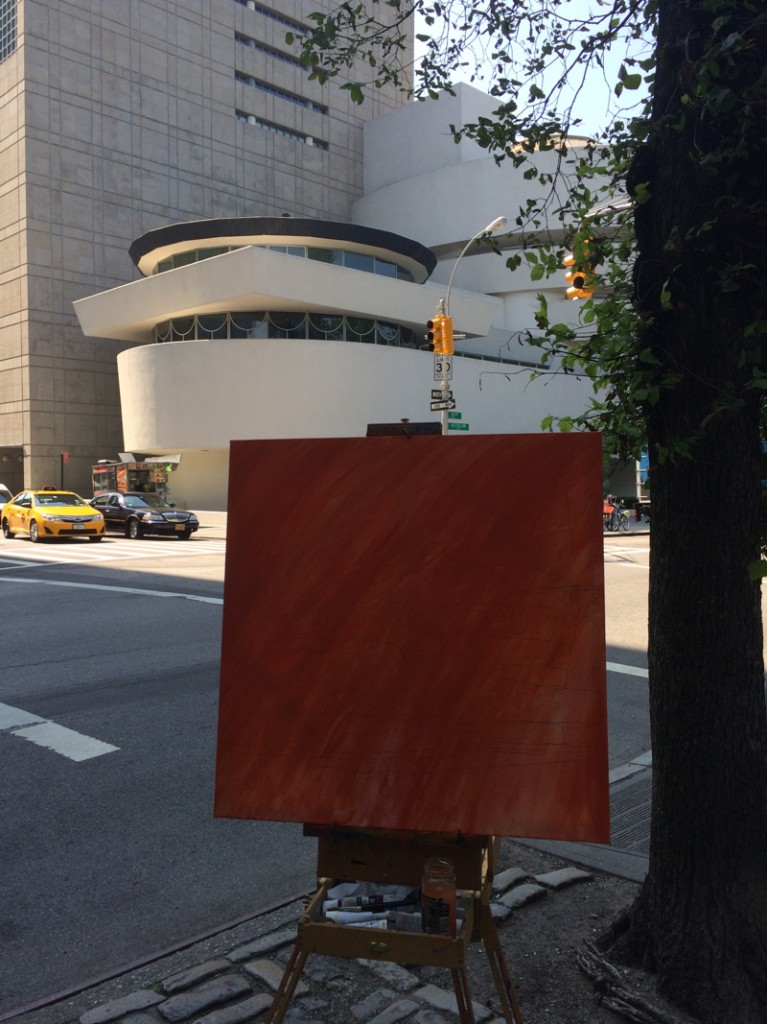 Pink Guggenheim aka Guggenheim 6 Painting Process by Borbay