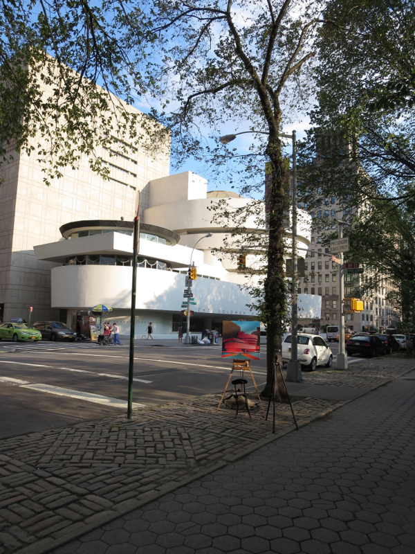 Pink Guggenheim aka Guggenheim 6 Painting Process by Borbay