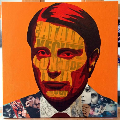 Mads Mikkelsen as Hannibal Painting Process by Borbay