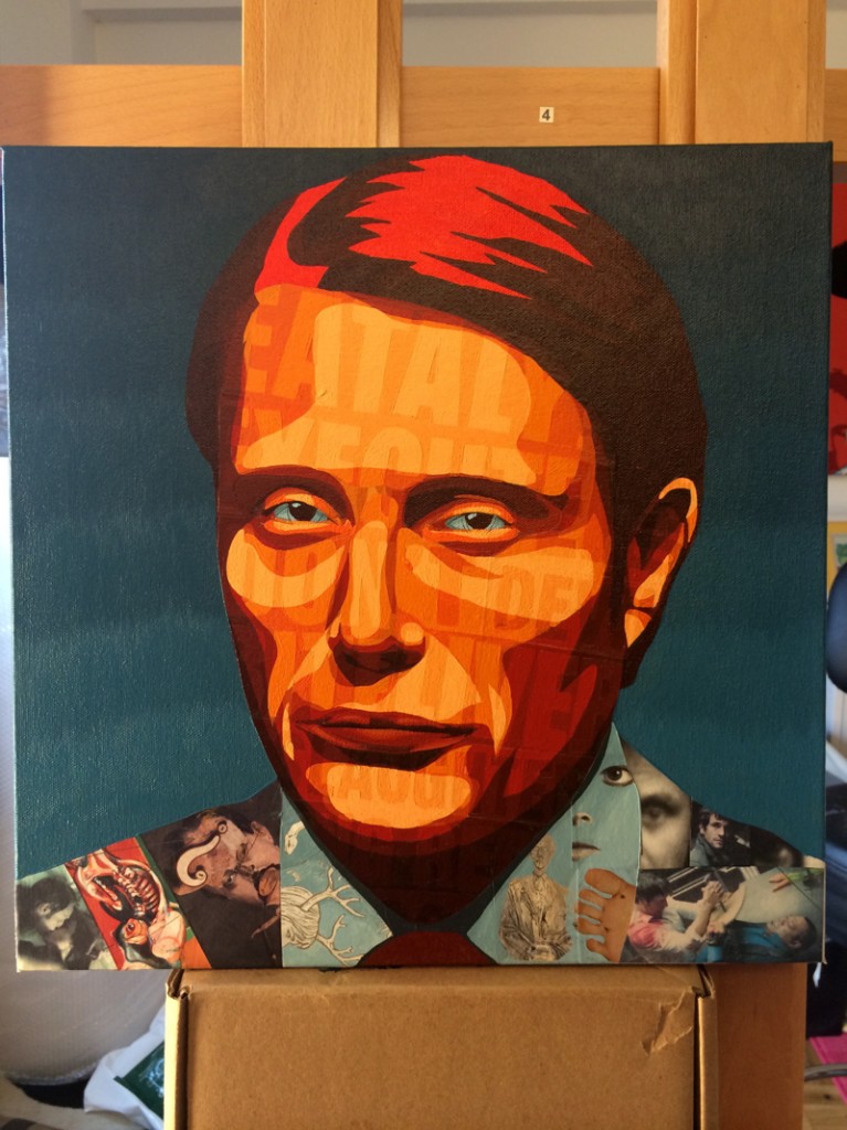 Mads Mikkelsen as Hannibal Painting Process by Borbay