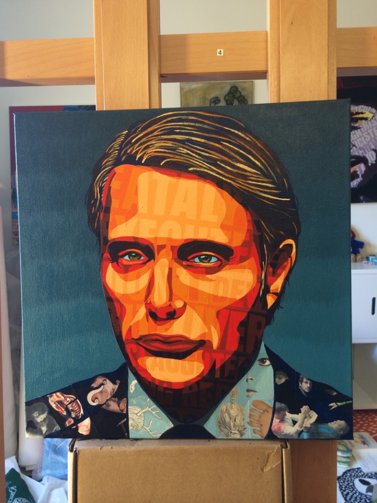 Mads Mikkelsen as Hannibal Painting Process by Borbay