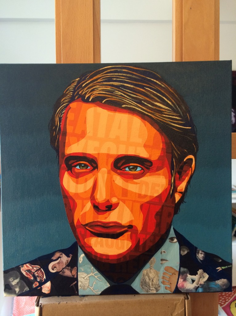 Mads Mikkelsen as Hannibal Painting Process by Borbay