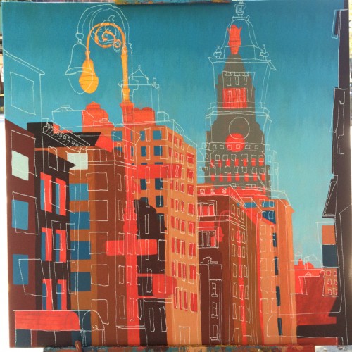 Con Edison Tower Painting Process From Gramercy Park by Borbay
