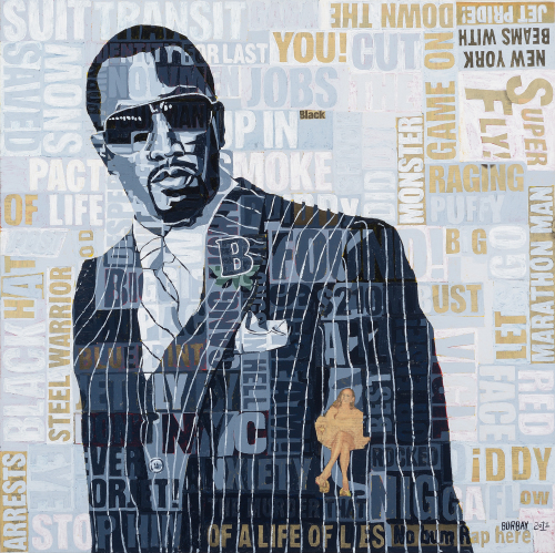 Diddy Collage Painting by Borbay