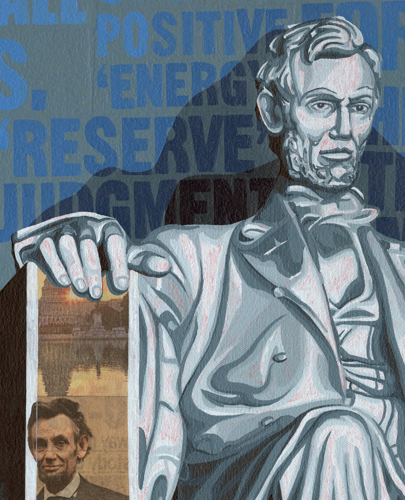 Lincoln Memorial by Borbay Painting Detail