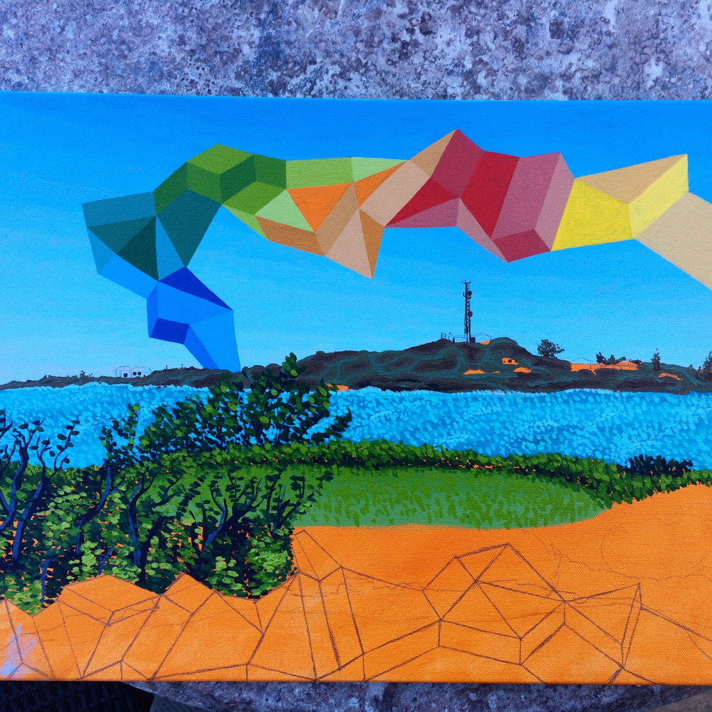 Mindscape Emerald Bay Painting Process by Borbay