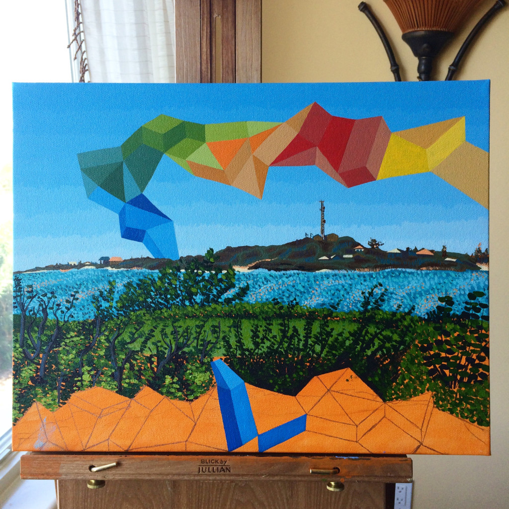 Mindscape Emerald Bay Painting Process by Borbay