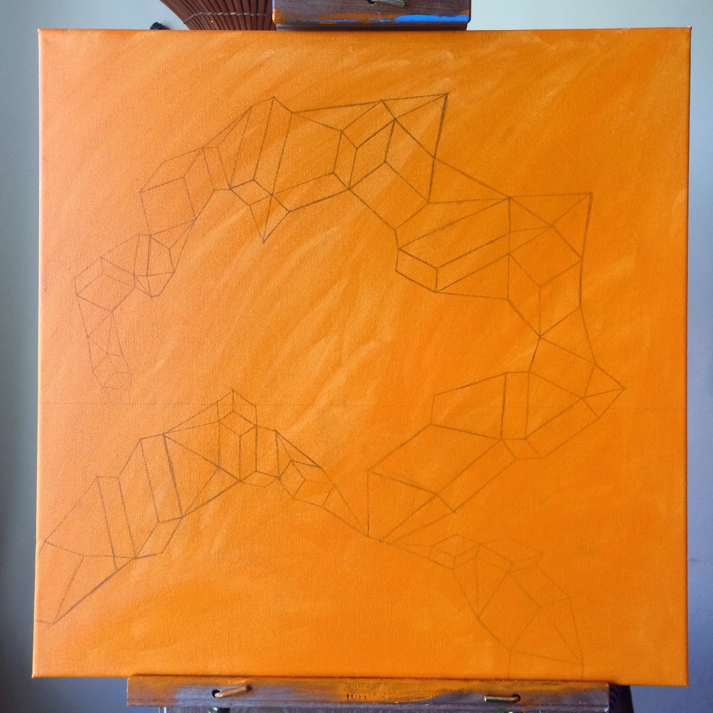 Mindscape Exuma Blue Painting Process by Borbay