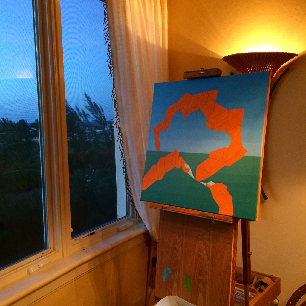 Mindscape Exuma Blue Painting Process by Borbay