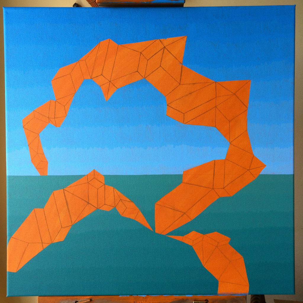 Mindscape Exuma Blue Painting Process by Borbay