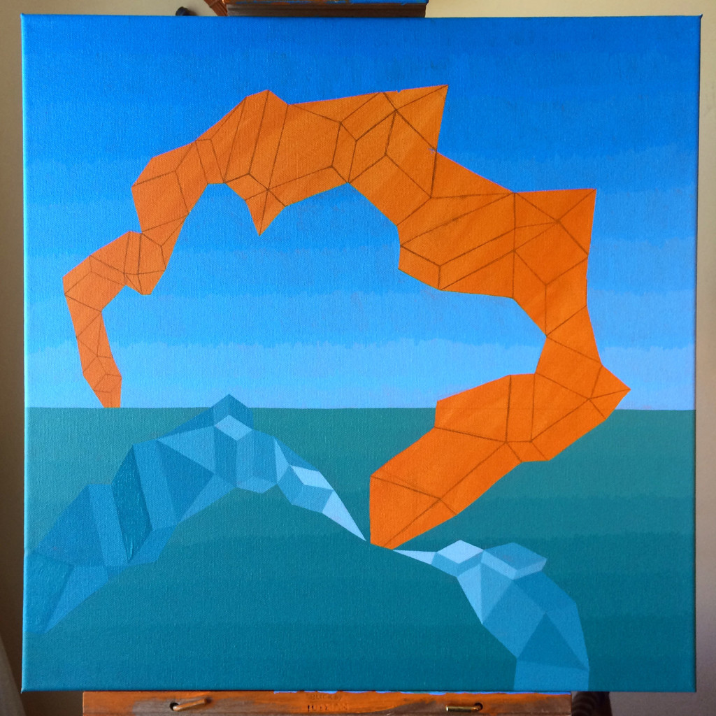 Mindscape Exuma Blue Painting Process by Borbay