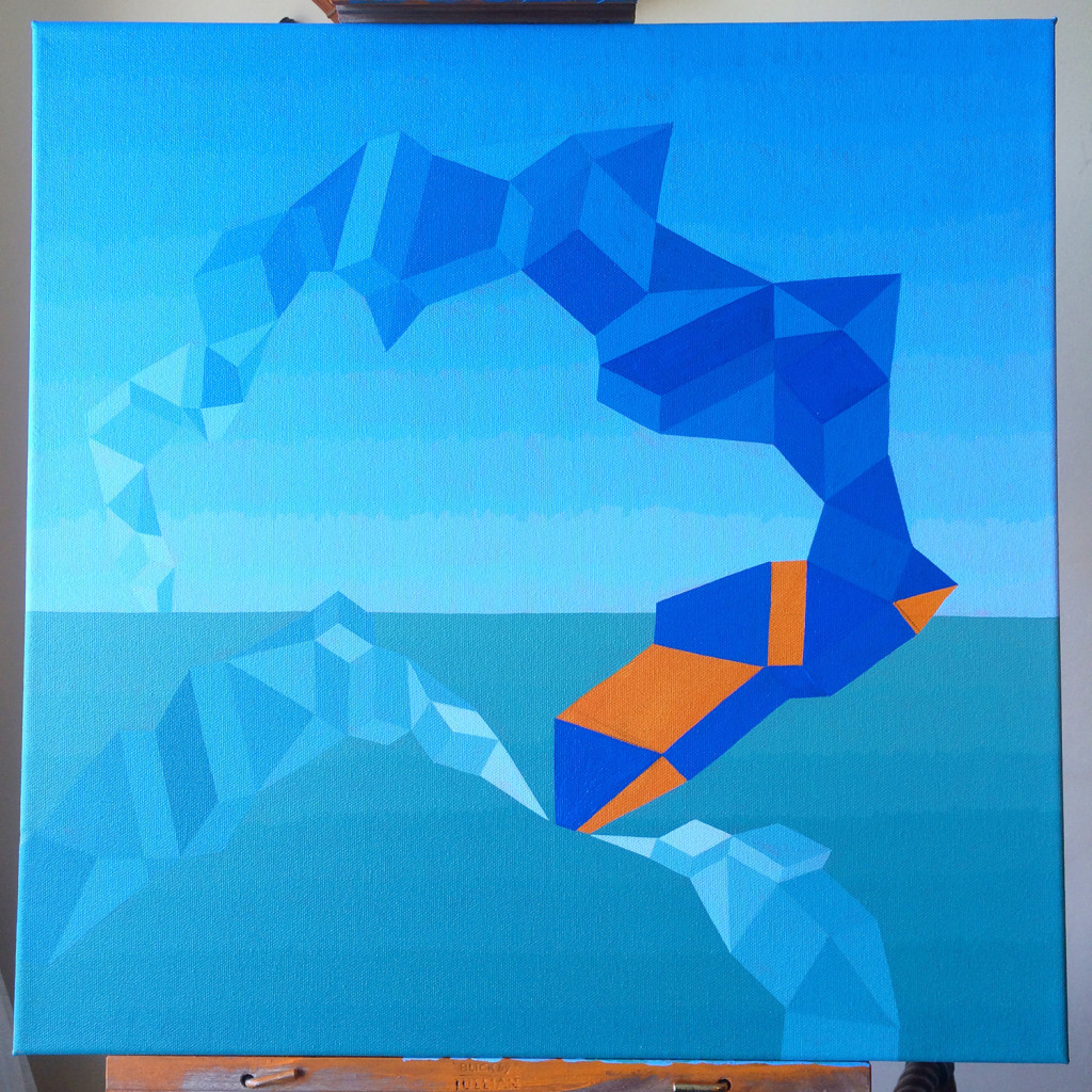 Mindscape Exuma Blue Painting Process by Borbay