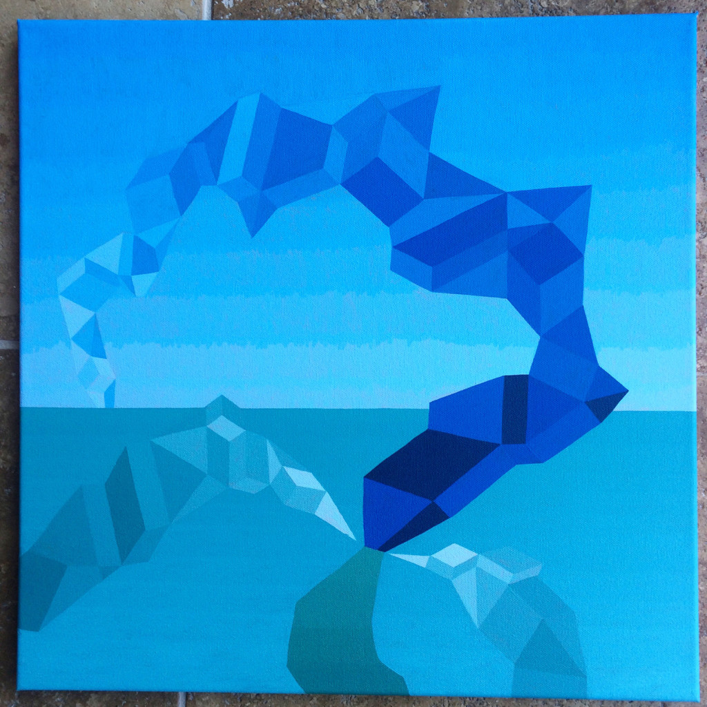 Mindscape Exuma Blue Painting Process by Borbay