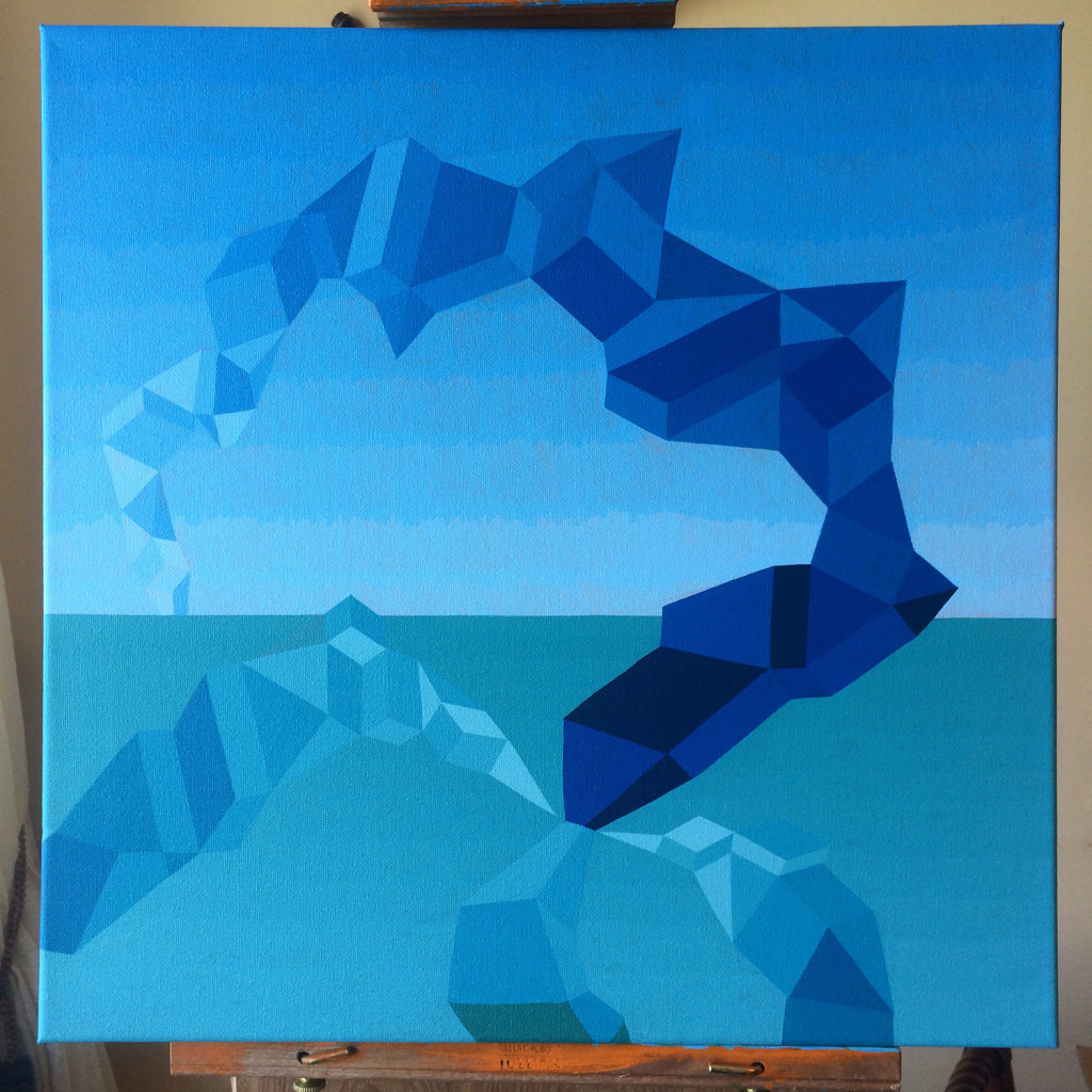 Mindscape Exuma Blue Painting Process by Borbay