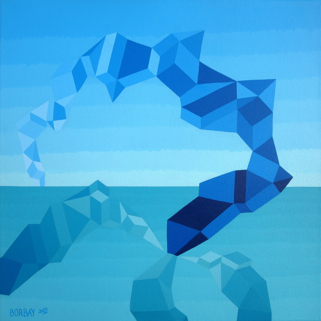 Mindscape Exuma Blue Painting by Borbay