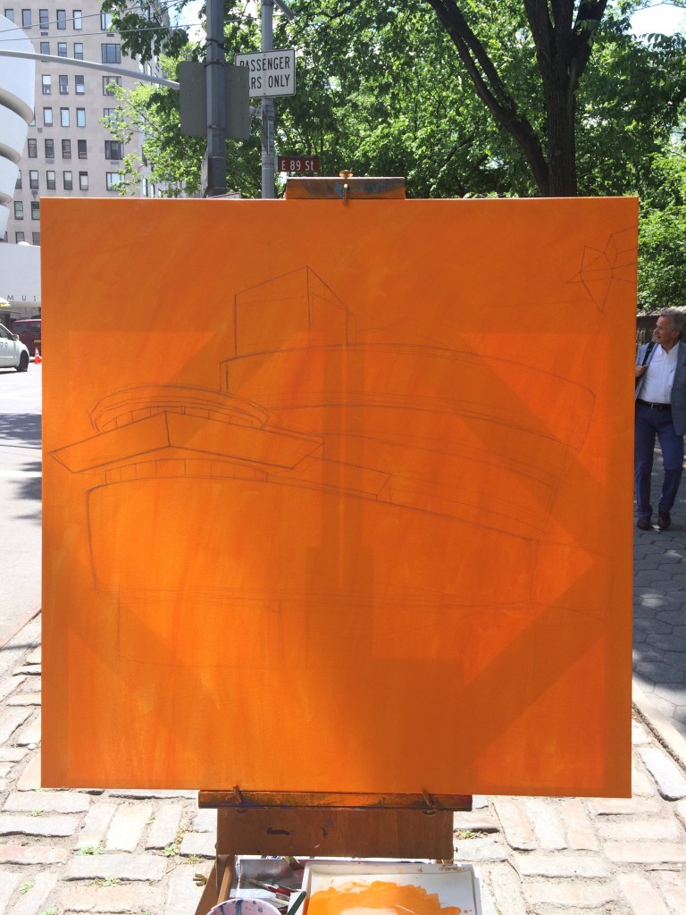 Guggenheim #7 Painting Process by Borbay