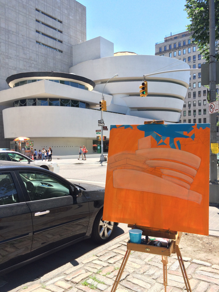 Guggenheim #7 Painting Process by Borbay