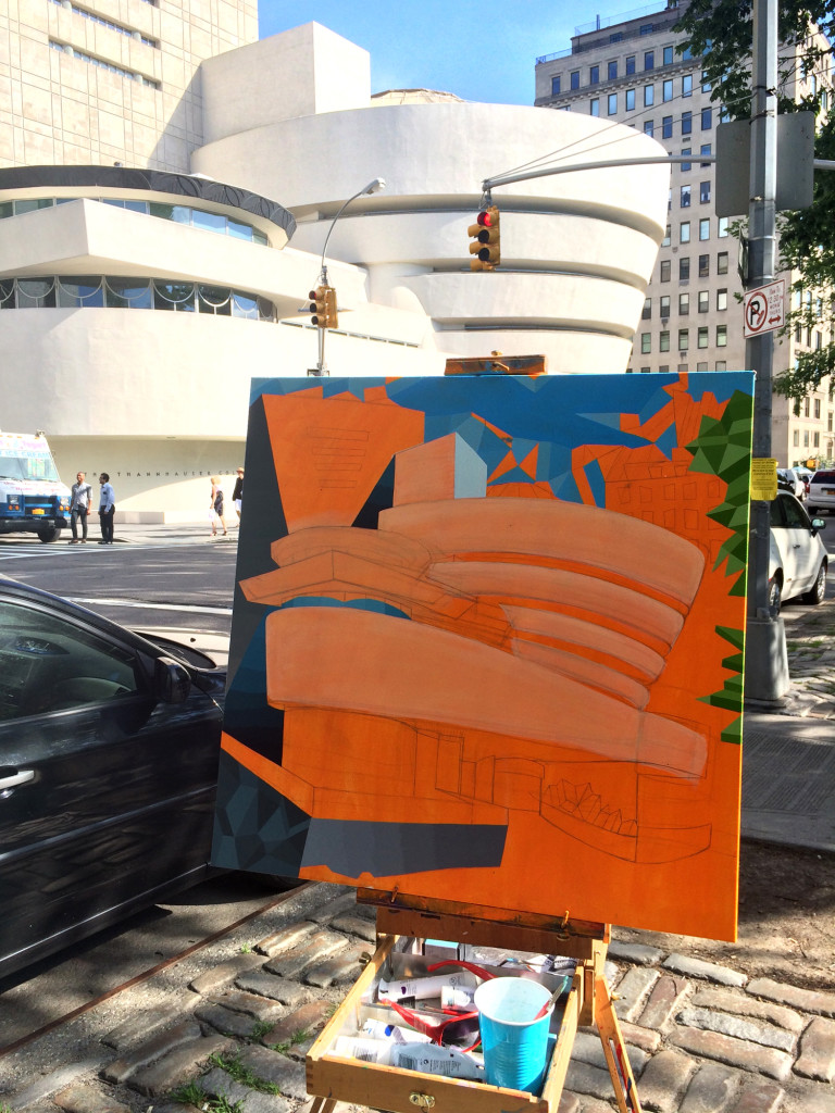 Guggenheim #7 Painting Process by Borbay