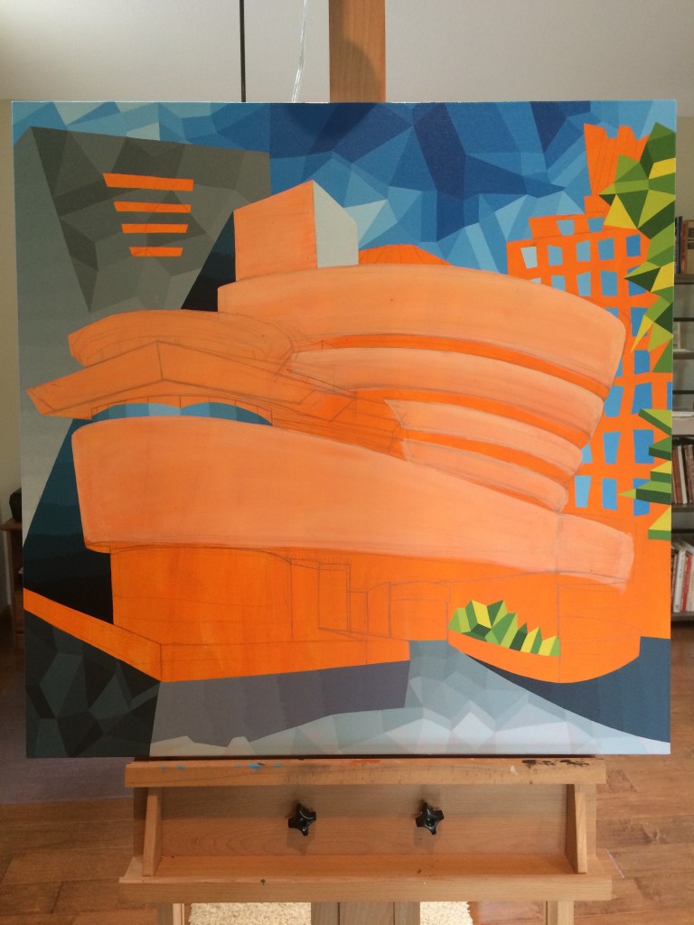 Guggenheim #7 Painting Process by Borbay