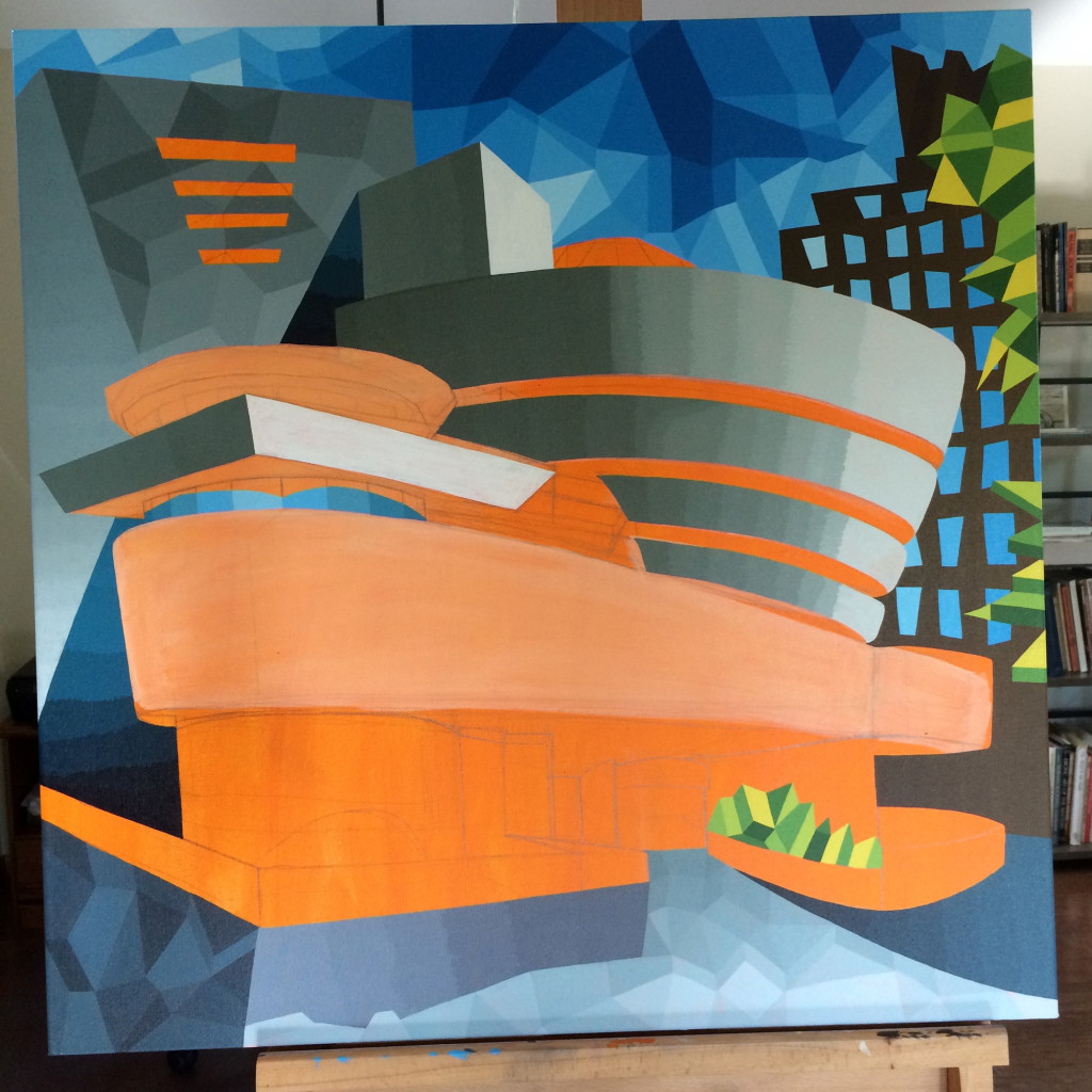 Guggenheim #7 Painting Process by Borbay