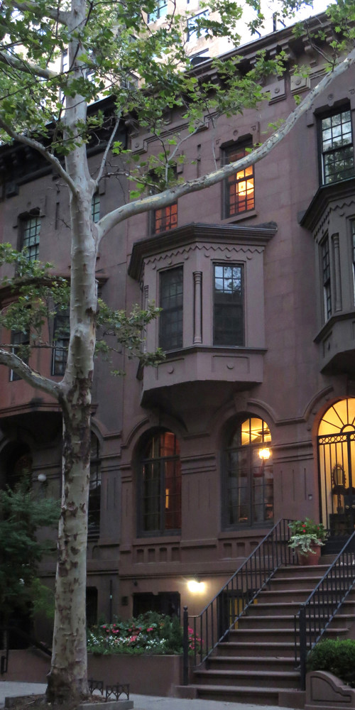 Upper East Side Townhouse Portrait at Twilight Source Image by Borbay