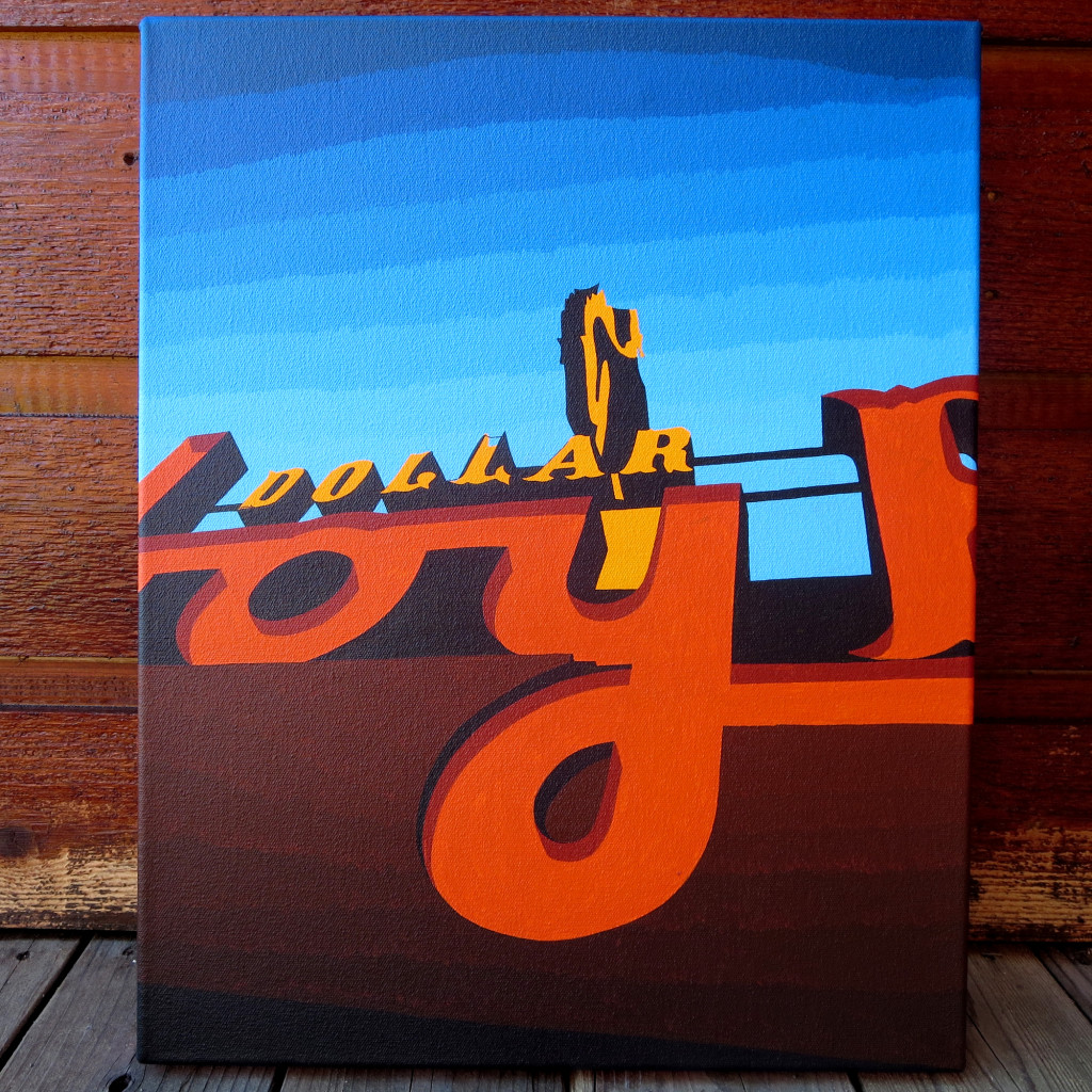 Cowboy Bar Painting Process by Borbay, Jackson Hole, Wyomoing