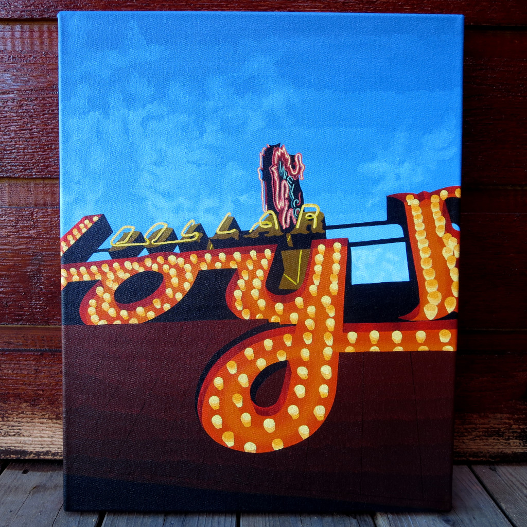 Cowboy Bar Painting Process by Borbay, Jackson Hole, Wyomoing