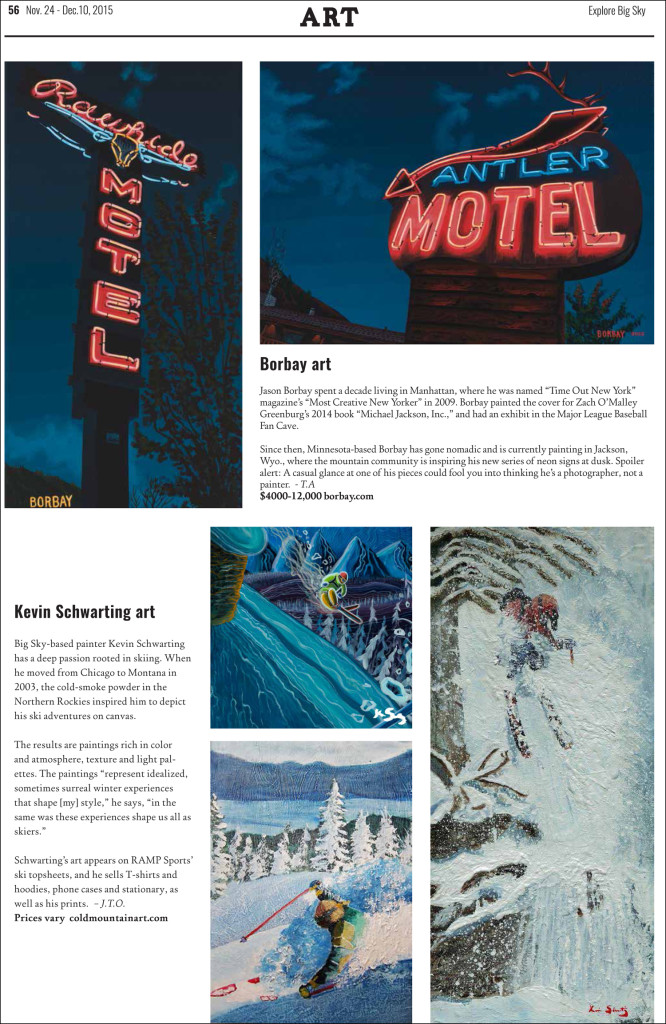 Explore Big Sky Holiday Guide Borbay Art Page 56