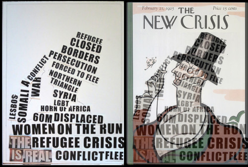 The New Crisis, Painting Process by Borbay — Painting created for the UN Refugee Agency