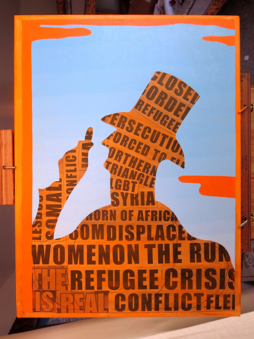 The New Crisis, Painting Process by Borbay — Painting created for the UN Refugee Agency