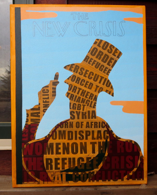 The New Crisis, Painting Process by Borbay — Painting created for the UN Refugee Agency
