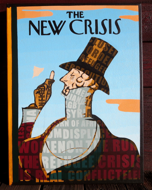 The New Crisis, Painting Process by Borbay — Painting created for the UN Refugee Agency