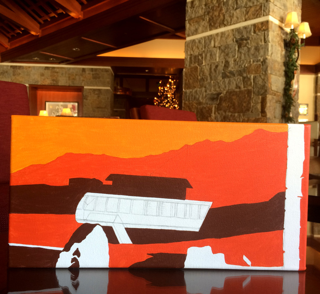 View From The Four Seasons Jackson Hole Painting Process by Borbay