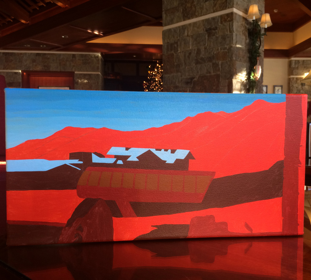 View From The Four Seasons Jackson Hole Painting Process by Borbay