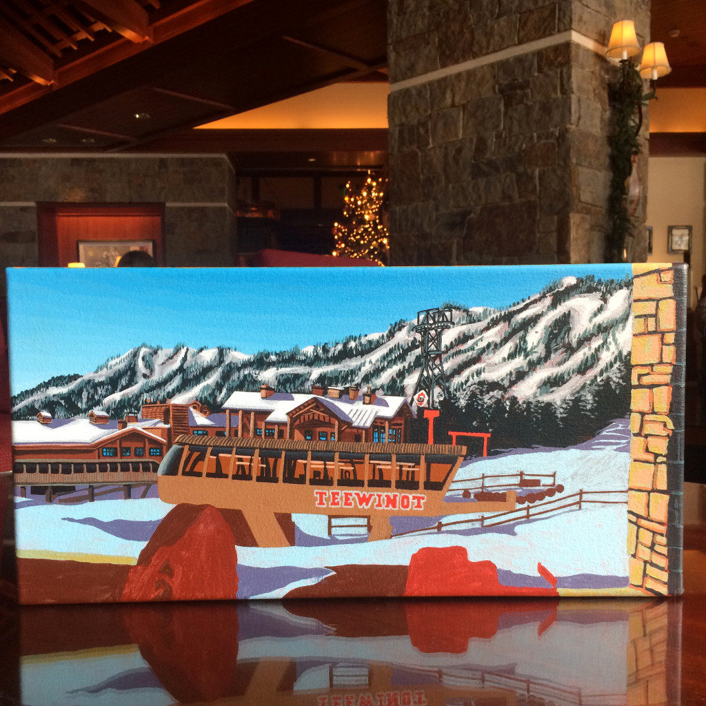 View From The Four Seasons Jackson Hole Painting Process by Borbay