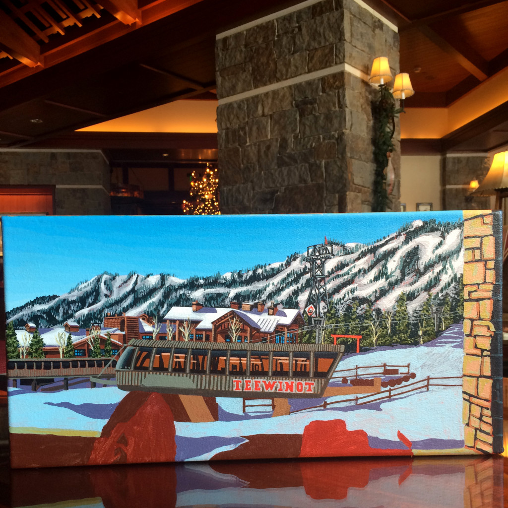 View From The Four Seasons Jackson Hole Painting Process by Borbay