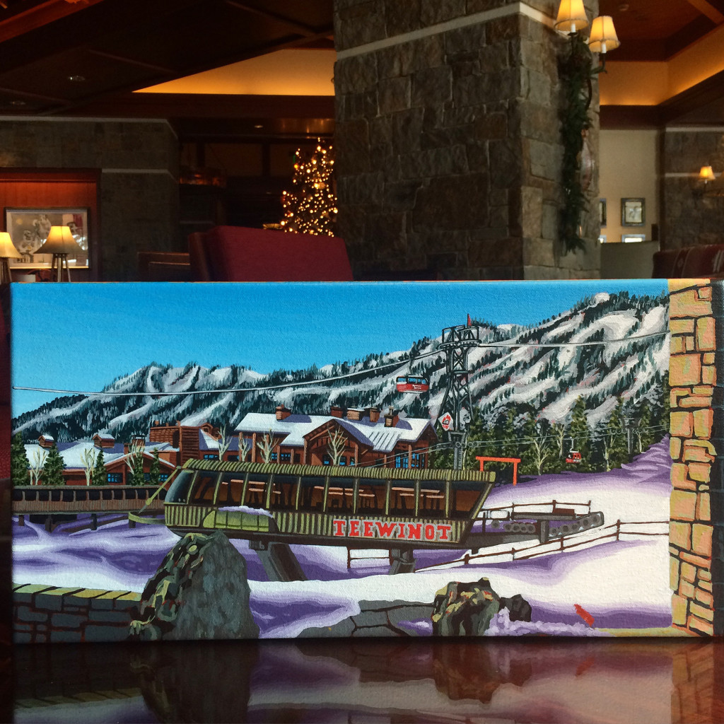 View From The Four Seasons Jackson Hole Painting Process by Borbay