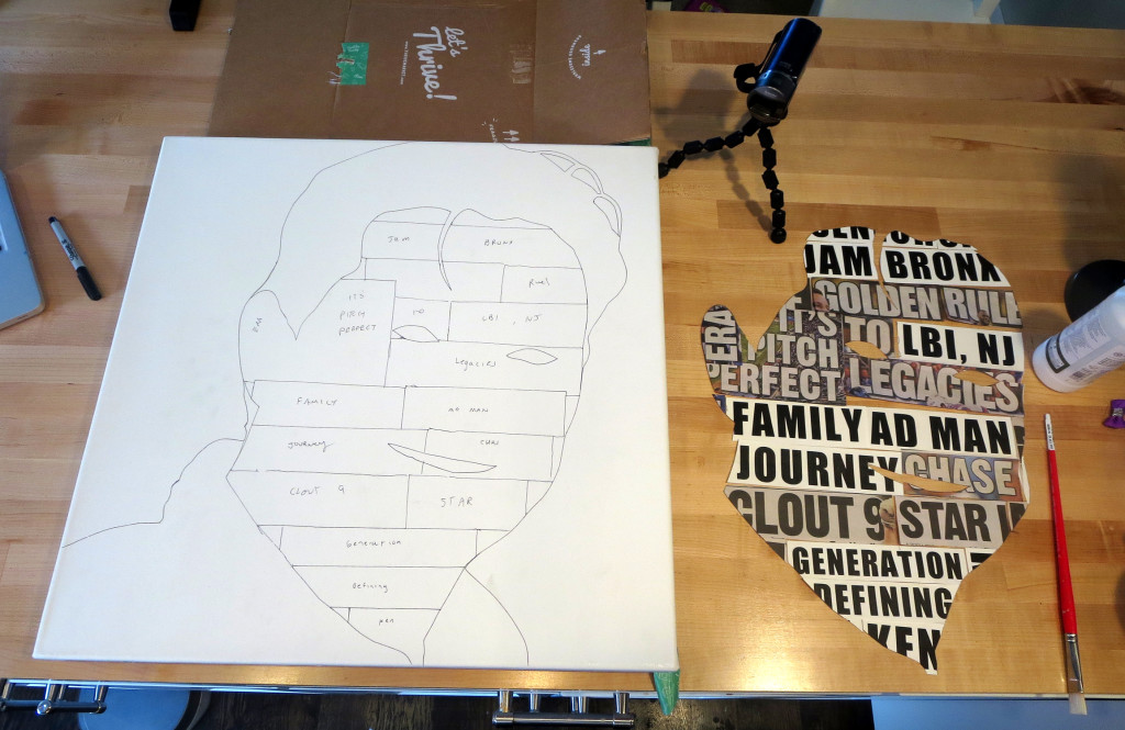 Kenneth Francis Begasse Collage Painting Process by Borbay