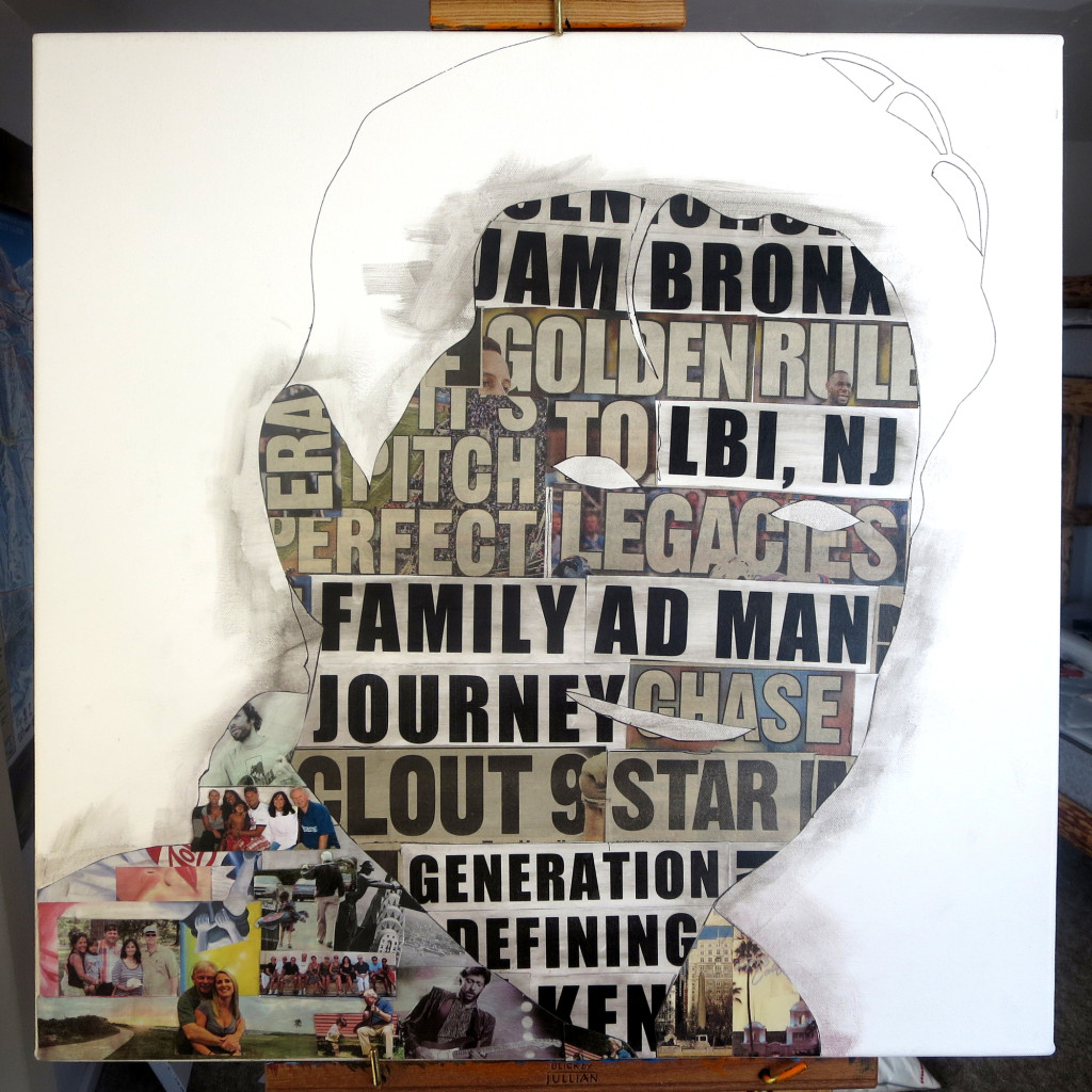 Kenneth Francis Begasse Collage Painting Process by Borbay