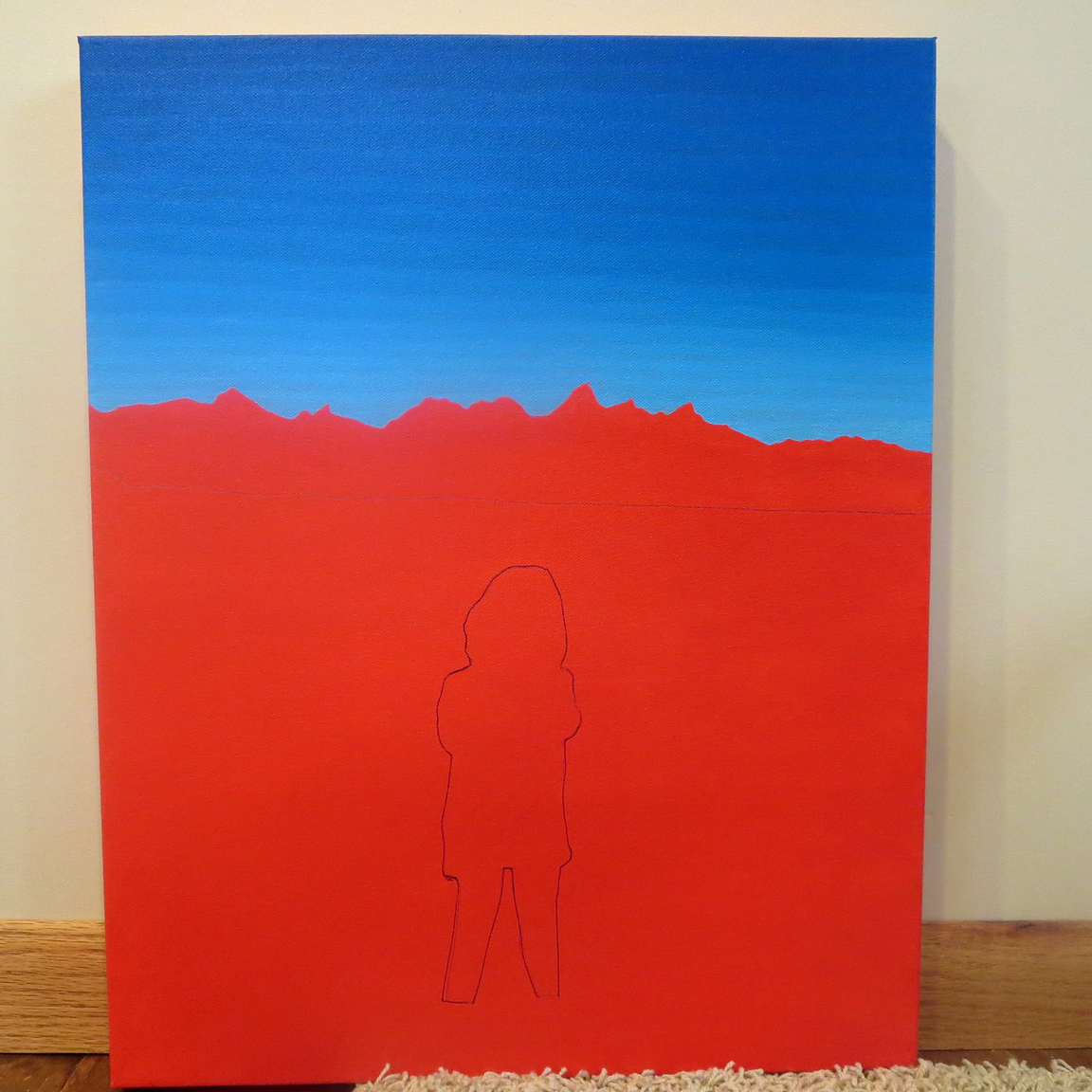 Coraline In Teton National Park Painting Process by Borbay